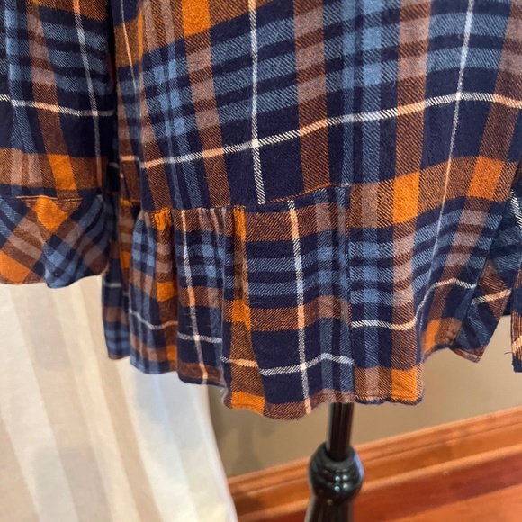 Matilda Jane Women's Plaid Lagenlook, boho, Cottagecore, Rustic Top, Size XL - Picture 9 of 12